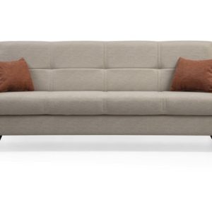 CONCEPT1 - Canapé lit Polya 3 places beige 205 x 75 x h86