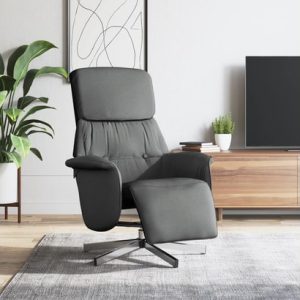 VIDAXL - Vidaxl fauteuil inclinable avec repose-pieds gris foncé tissu