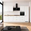 CONCEPT1 - Cuisine pré-montée Paradiso 330cm H8 Droite Blanc alpin et bois