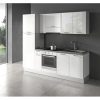 NEWFORM - Cuisine équipée en kit Raffaello blanc 240 cm + électroménager