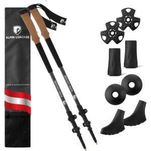 Bâton Marche Télescopique Retractable Accessoires Nordique Walking Poles Trekking Ski Randonnée Aluminium Carbone Ultraléger Unisex