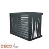 DECOAIRCO - Cache climatiseur extérieur métal - Cache clim, pompe à chaleur, protection groupe extérieur -Taille S - Anthracite