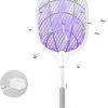 Raquette Anti-moustiques 2 en 1 4000V USB Rechargeable Tapette à Mouches Electrique avec Base de Chargement Contre Moustique[m770]
