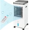 Ventilateur de Climatisation Portable 65 W 10 L Refroidisseur Évaporatif 3 Vitesses Minuterie de 7 H Télécommande pour Maison Bureau