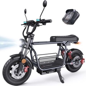 Vélo électrique SD-1-Autonomie de 72 km - Quatre vitesses - 48 V - 15,6 Ah - Panier amovible - 1500 W - terrain et urbain