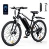 Vélo électrique EB3S,VTT Électrique Avec chargement USB/APP-250W-36V15Ah-90 km-Batterie Amovible-35 km/h Max-6 vitesses-Tout terrain