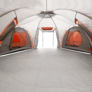 ZREODIS Tente de camping 12 personnes 840x720x200 cm taffetas 185T XO066
